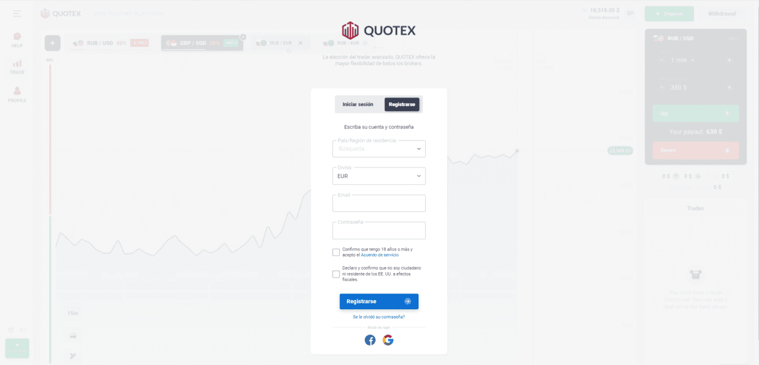 quotex registration